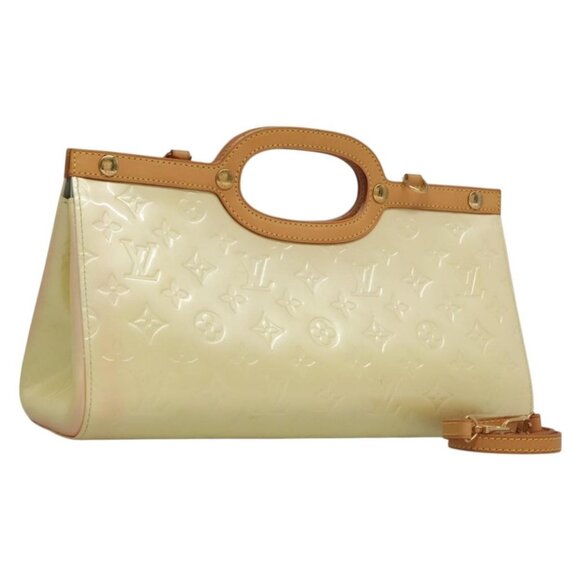 LOUIS VUITTON Monogram Vernis Roxbury Drive Hand Bag Perle M91374 Auth 134503 - Picture 1 of 16